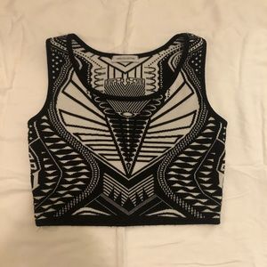 Black and White Cropped top.